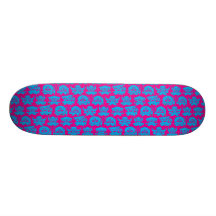 Angry Crew - Magenta & Cyan no stencil Skateboard