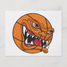 angry extreme basketball character custom flyer