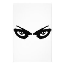 angry eyes icon custom stationery