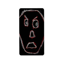 Angry Face Custom Address Labels