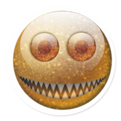 angry face stickers by hucklebarry