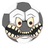 angry fierce soccer ball round sticker