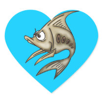 Angry Fish Sticker