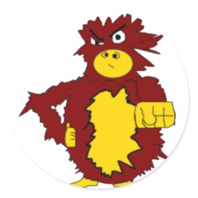 Angry Herb Round Stickers by candyfaye