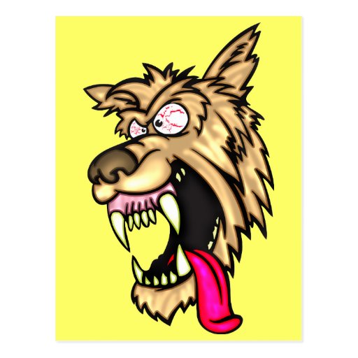 Angry Junkyard Dog Post Card