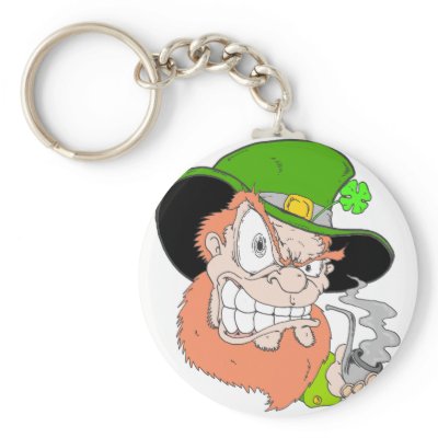 Angry Leprechaun Keychains by skreemastr
