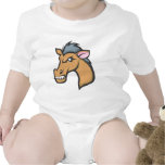 Angry Mad Wild Brown Horse Cartoon