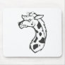 Angry Mad Wild Giraffe Outline Cartoon Mouse Pads