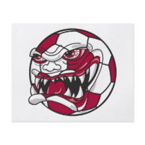 angry mean extreme soccer ball graphic personalized flyer