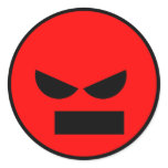 Angry Mister Anti-Smiley Face Sticker