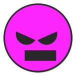 Angry Mister Anti-Smiley Face Sticker