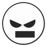 Angry Mister Anti-Smiley Face Sticker
