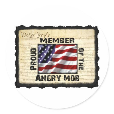 Angry Mob Gear Round Sticker by angrymobgear