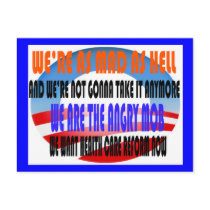 ANGRY MOB OBAMA POSTCARD
