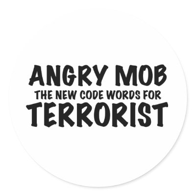 ANGRY MOB STICKER by quotation_marks