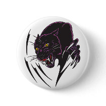 Angry Panther Pinback Buttons