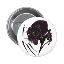 Angry Panther Pinback Buttons