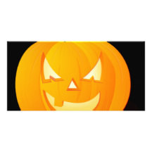 Angry Pumpkin Picture Card