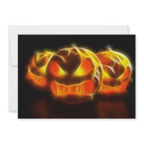 Angry Pumpkins at Halloween Personalized Announcements