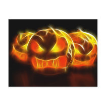 Angry Pumpkins at Halloween Postcards