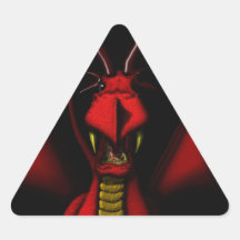 Angry Red Dragon Sticker