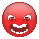 Angry red sticker