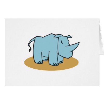 angry rhino card by doonidesignsanimals