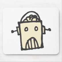 Angry Robot with Brain Mousepad