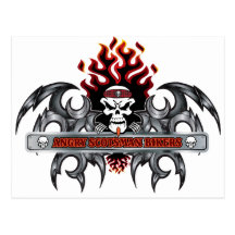 Angry-Scotsman-Bikers Postcard
