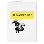 Angry skunk greeting card