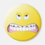 Angry Smiley Face Fridge Magnets