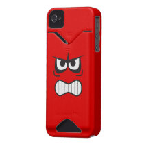 Angry Smiley Face Funny iPhone 4 ID Case