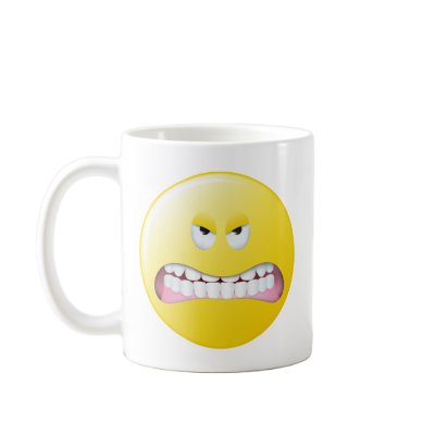 Angry Smiley Face Mug by tshirtmonkey