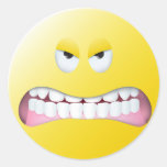 Angry Smiley Face Sticker