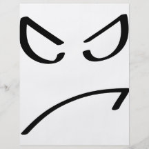 angry smiley icon custom flyer