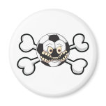 Angry soccer ball Skull and Crossbones Magnet