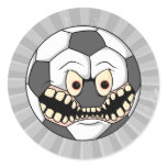 angry soccer ball round sticker