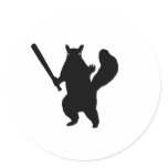 Angry Squirrel With Baseball Bat Sticker