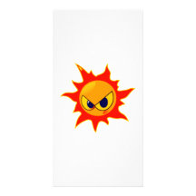 Angry Sun Picture Card