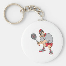 Angry Tennis Guy Keychain