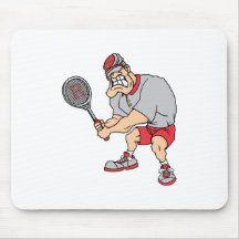 Angry Tennis Guy Mousepads