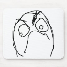 Angry Unhappy Meme Face Mousepads