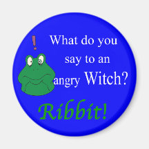 Angry Witch Magnet on Drk