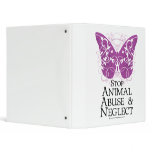 Animal Abuse Butterfly 3 Ring Binder