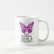 Animal Abuse Butterfly Coffee Mugs
