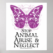 Animal Abuse Butterfly Print