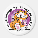 Animal Abuse Cat Fridge Magnets