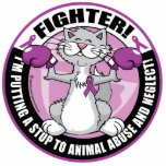 Animal Abuse Fighter Cat Acrylic Cut Outs