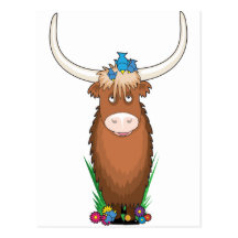 Animal Alphabet Yak Post Cards