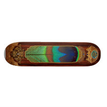 Animal - Bird - Peacock Feather Custom Skateboard